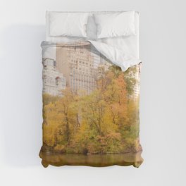 Autumn in Central Park Duvet Cover