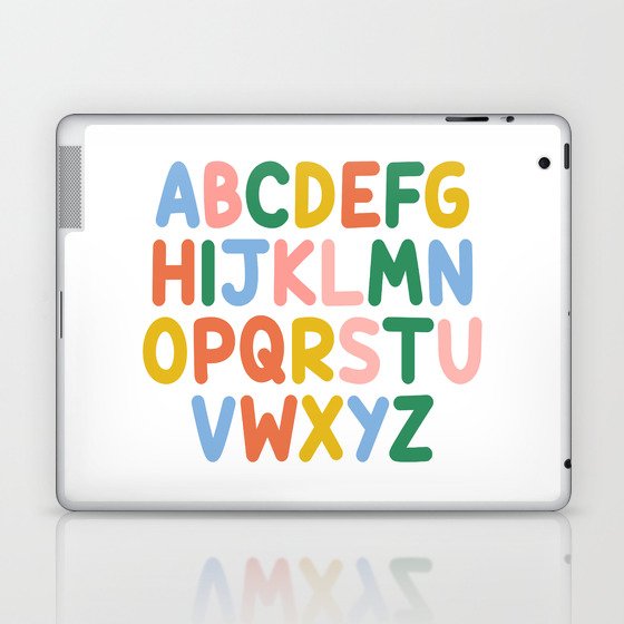 Alphabet Poster - Colorful ABC Nursery Prints Laptop & iPad Skin