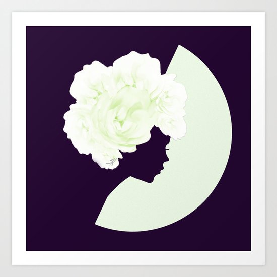 Silhouettes of night Art Print