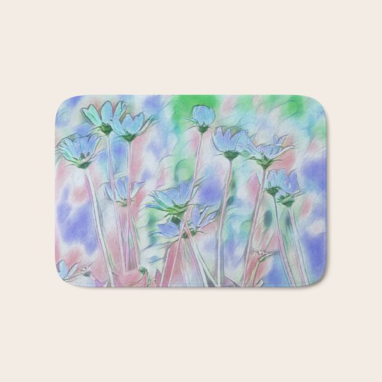 Coming Up Blue Bath Mat