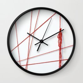 Red String Bracelet Wall Clock