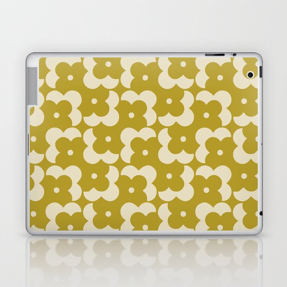 Puzzle de Fleurs Mustard Laptop & iPad Skin