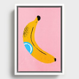 Banana Pop Art Framed Canvas