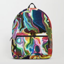 Psychedelic Abstract Neon Cellular Electric Art Backpack | Sixties, Graphicdesign, Textile, Retro, Surface, Background, Electric, Abstract, Graphic, Artwork 