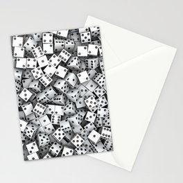 Casino Lucky Dice Gambler Abstract Gaming Pattern White Stationery Card