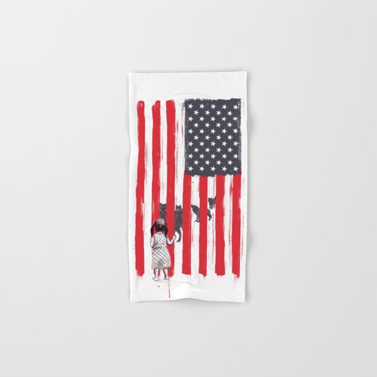 Little girl and wolves Hand & Bath Towel