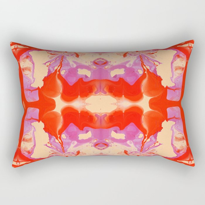 An orange marble Rectangular Pillow