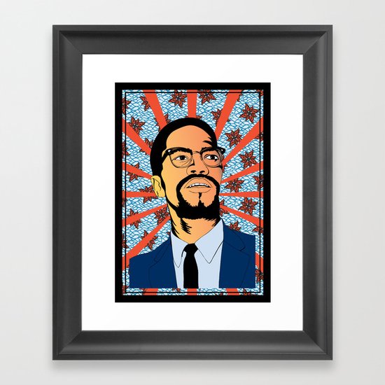 Malcolm X Framed Art Print