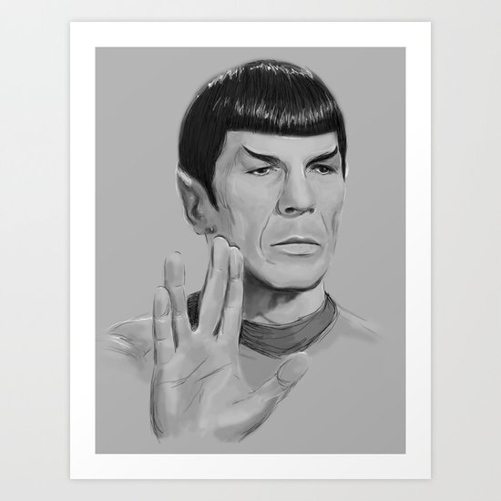 Spock Portrait Star Trek Art Print