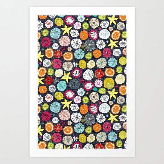 umbrellas cobalt Art Print