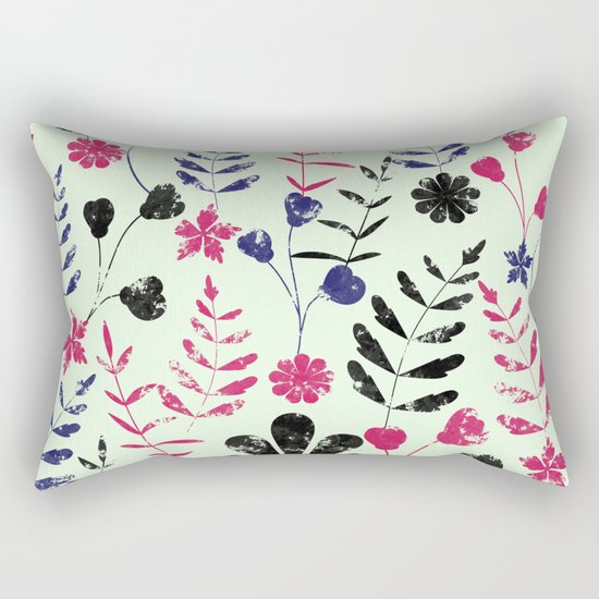Floral Pattern Rectangular Pillow