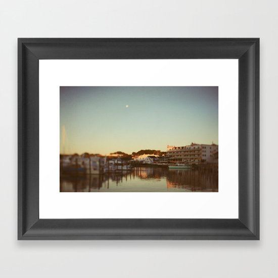 Harbor Moon Framed Art Print