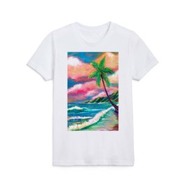 Tropical Na Pali Coast Kids T Shirt