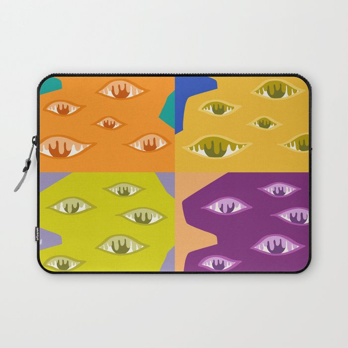 The crying eyes patchwork 3 Laptop Sleeve