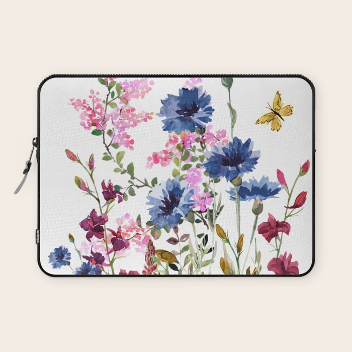 Wildflowers IV Laptop Sleeve by Nadja Society6