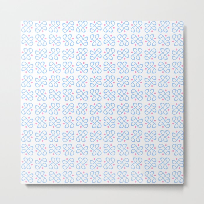 Symmetric patterns 197 blue and pink Metal Print