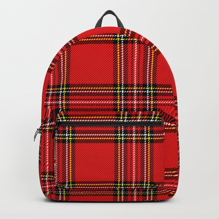 Red hotsell plaid backpack