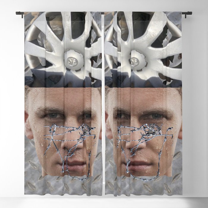 Barbed Wire Face Blackout Curtain