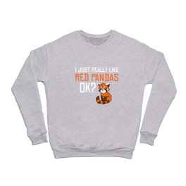 Red Panda Gift For Kids Women Men Crewneck Sweatshirt