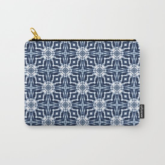 Watercolor Shibori Indigo Carry-All Pouch
