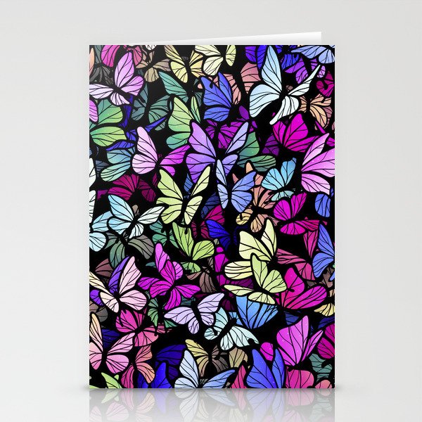 Stained glass butterflies Stationery Cards