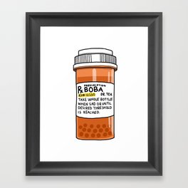 Boba Pills Framed Art Print