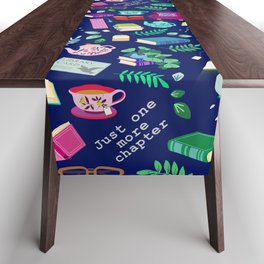 Cozy books and tea Table Runner