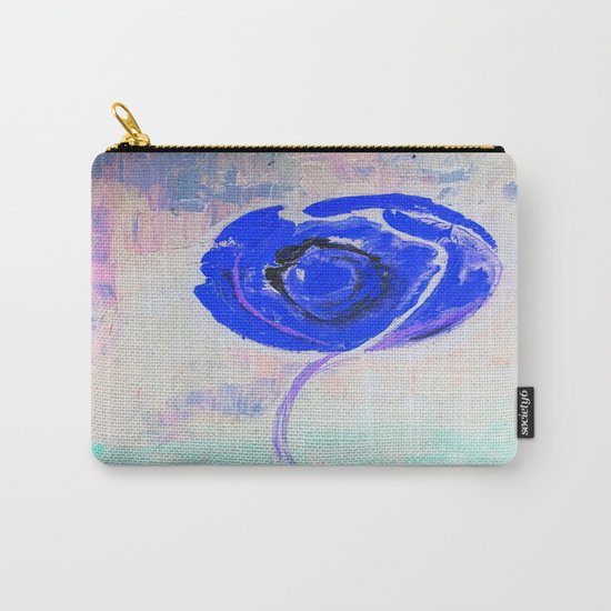 Snow Honey Silver Ice Blue Rose Carry-All Pouch