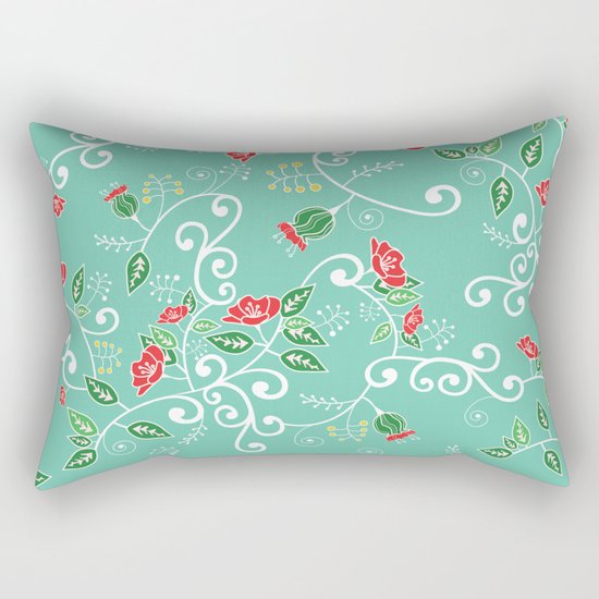 Floral Rectangular Pillow