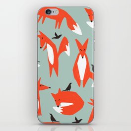 lying fox iPhone Skin