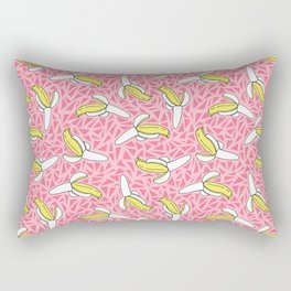 Low Down - banana memphis retro throwback vintage geometric neon pop art fruit summer spring Rectangular Pillow