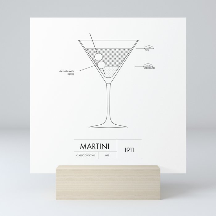 Martini | Classic Cocktails Mini Art Print