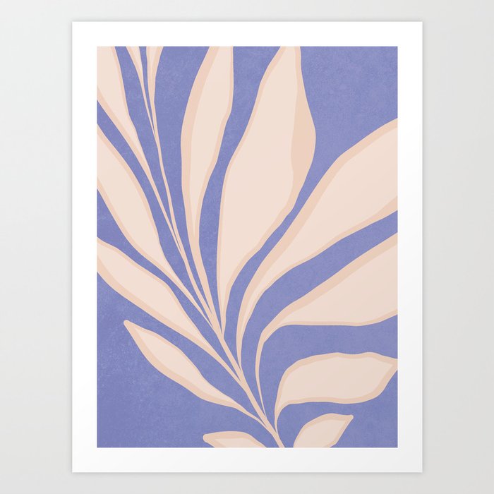 Veri Peri Maxi Palm Leaf on Blush Art Print