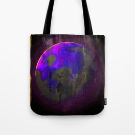 Purple Planet in Frame Tote Bag