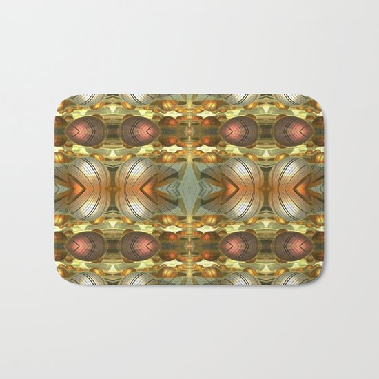Golden Globes / / #fractal #fractals #3d Bath Mat