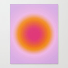 Lilac Orange Aura Glow Canvas Print