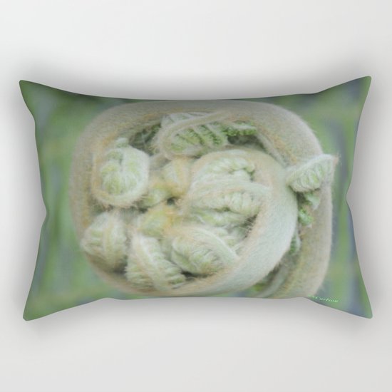 Furled Fern Soon to Unfurl Rectangular Pillow