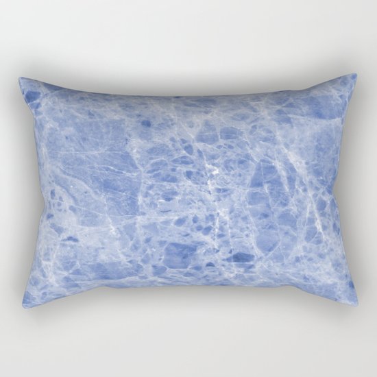 Juliette blue marble Rectangular Pillow