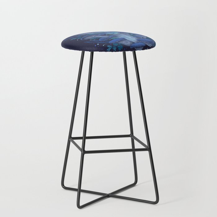 Blue Oyster Bar Stool