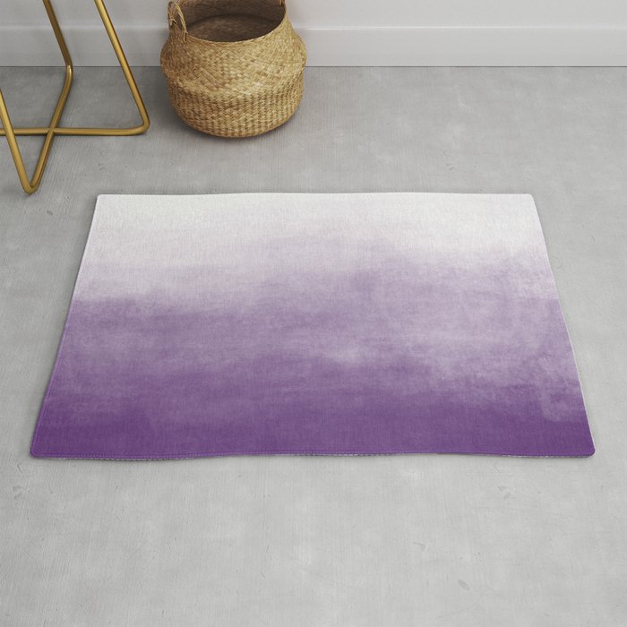 Ombre Paint Color Wash (purple/white) Rug