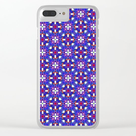 Cobalt Intersect Clear iPhone Case