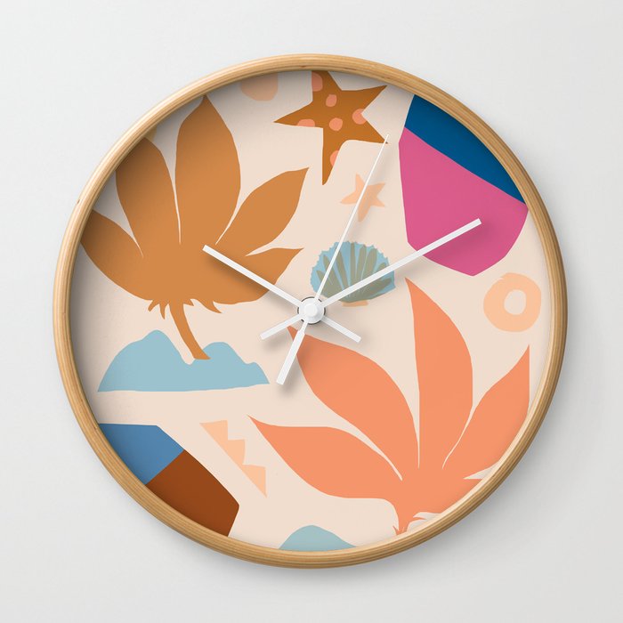 Abstraction_Nature_Island_Minimalism Wall Clock