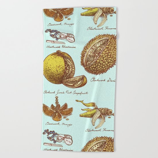 Steampunk Fruit Beach Towel