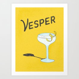 Vesper Martini with a Twist Art Print