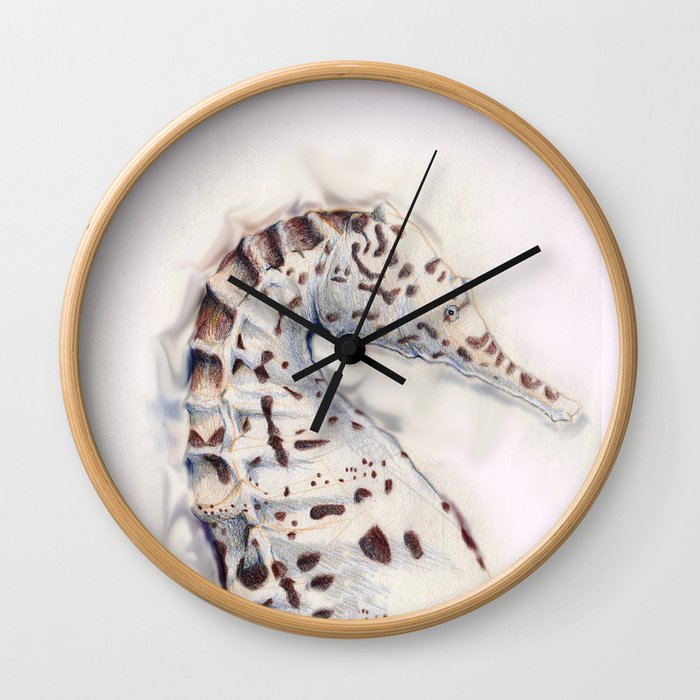 Seahorse Study Wall Clock