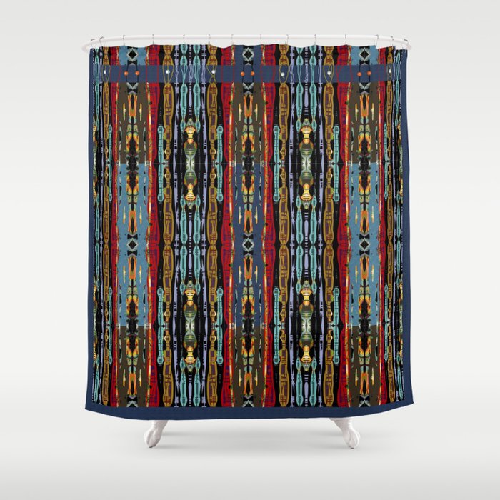 Southwestern Abstract Design Shower Curtain By Ackelly Society6