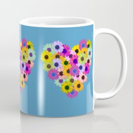Crazy for Daisies Heart Coffee Mug