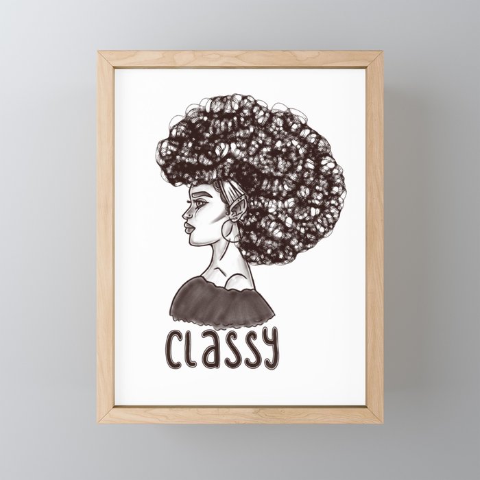Classy Kind of lady Framed Mini Art Print
