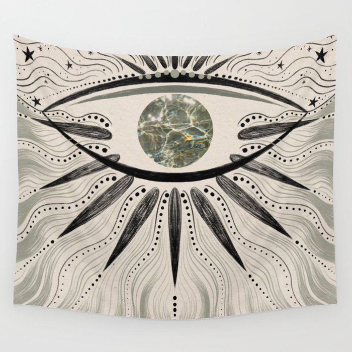Green Eye Wall Tapestry