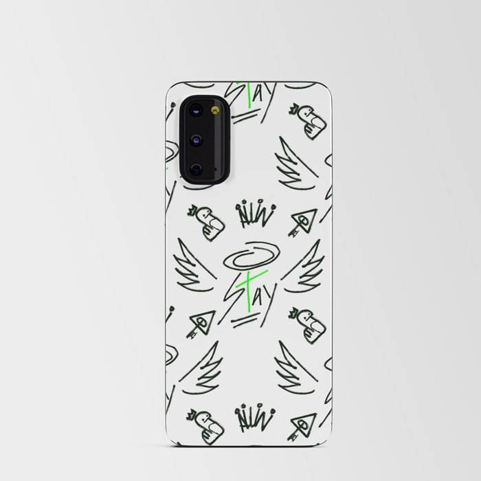 Winged Stay - Green + White Android Card Case